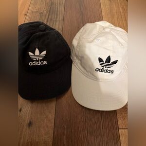 adidas Black & White Trefoil Baseball Caps